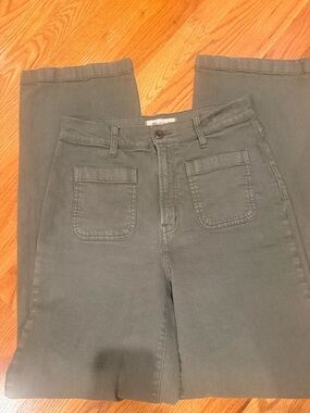 Madewell Olive Green Wide Leg Jeans